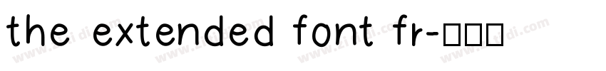 the extended font fr字体转换